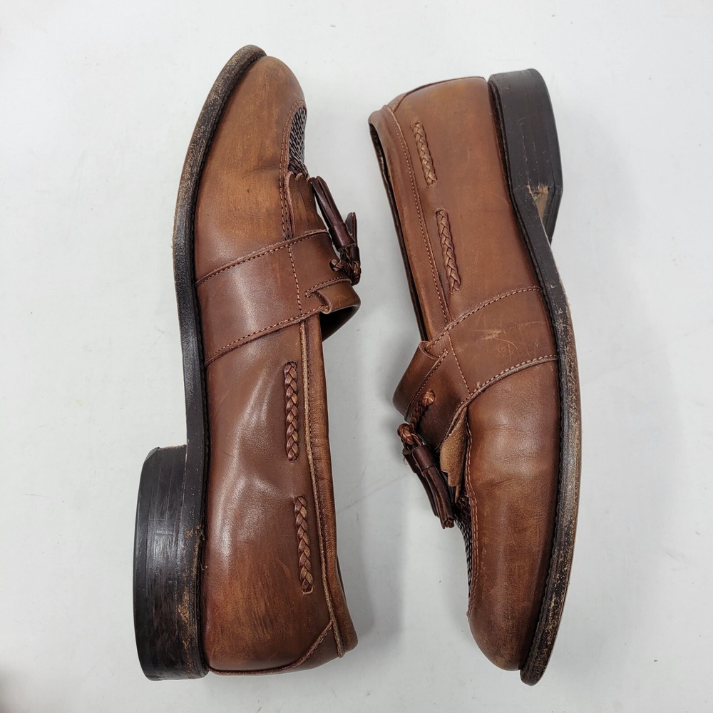 Allen Edmonds Shoes Mens 9 Oxford Brogue‎ Dress Loafer Dockside Tassel Cody - Picture 5 of 8
